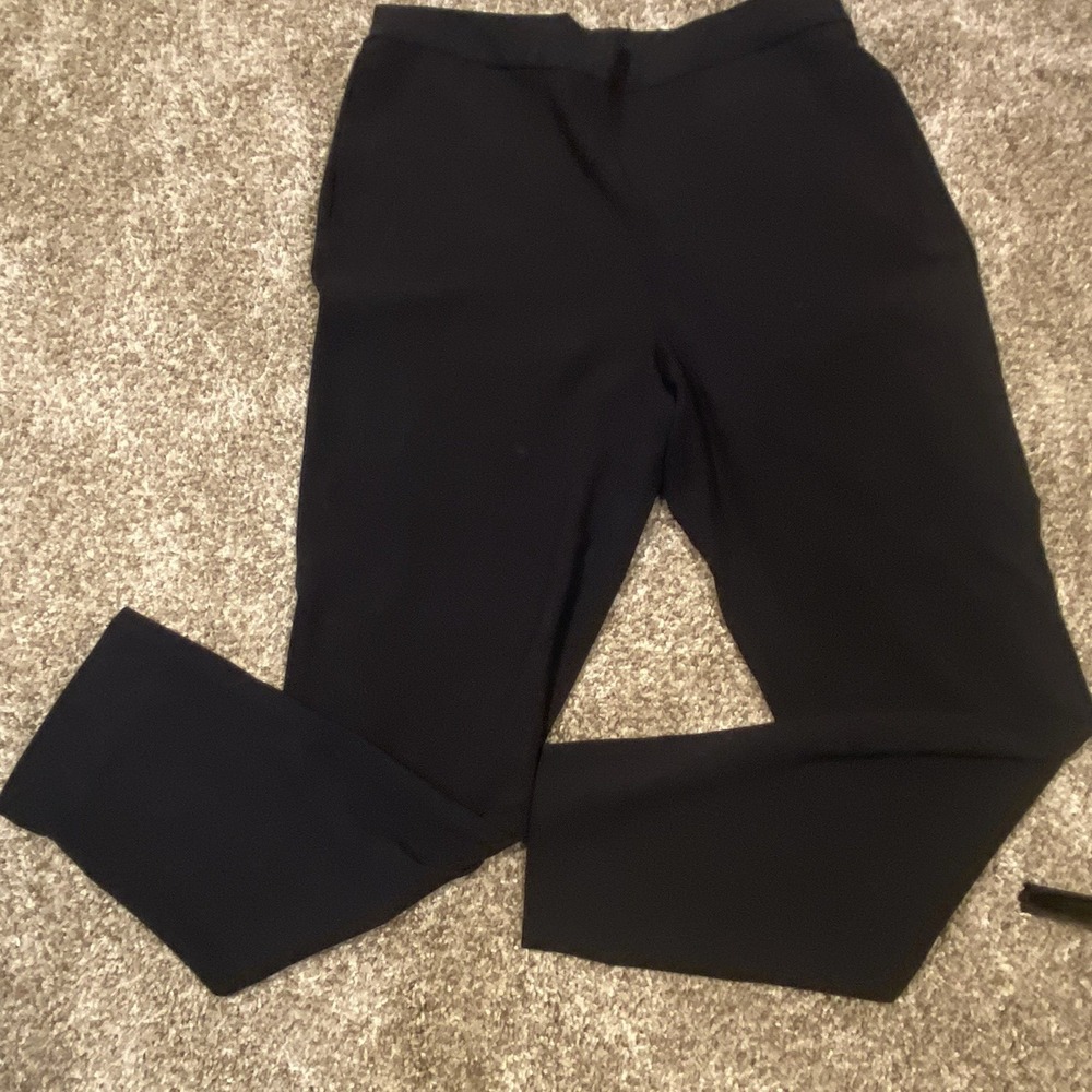 Banana Republic Tapered Pull-On Pants Size 6 Navy Blue Stretch